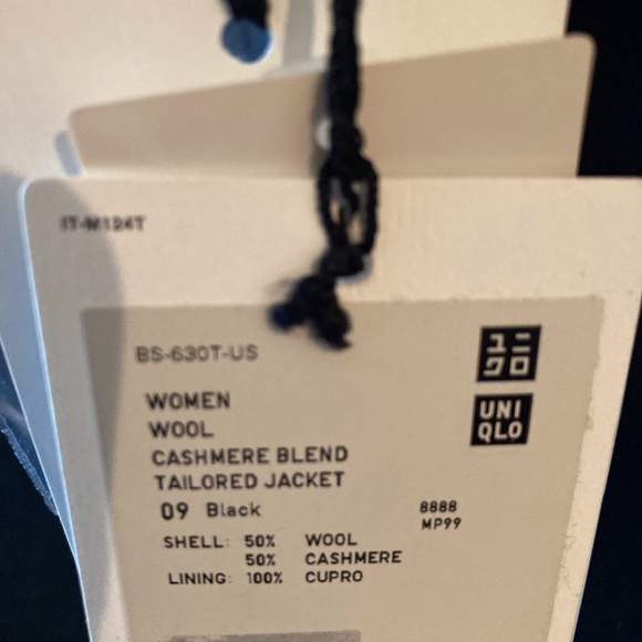 NWT Uniqlo + J Jil Sander Cashmere/Wool Blazer/Jacket. Small. Japanese Sizing. - Picture 9 of 16